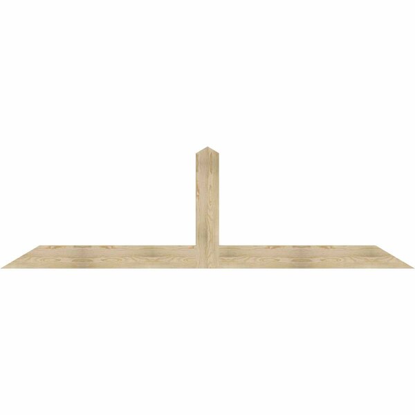 Ekena Millwork Portland Rough Sawn Timber Gable Bracket, Douglas Fir, 108"W x 31 1/2"H x 2"D x 6"F, 7/12 Pitch GBW108X31X0206POR00RDF - main